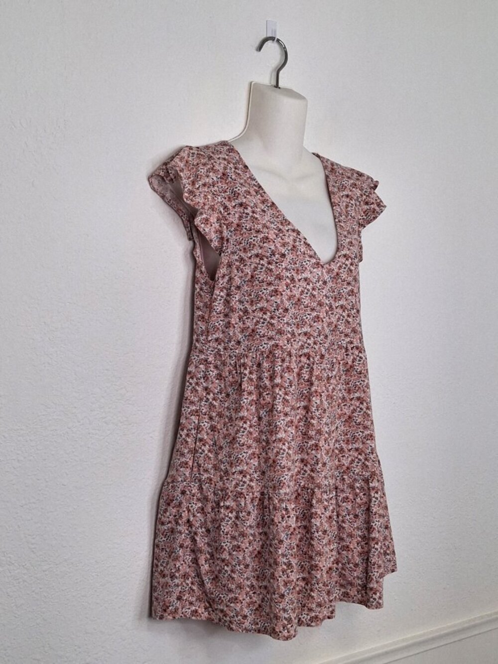 Abercrombie & Fitch Linen Blend Floral Dress Sz XS Sundress Cottagecore Coquette - Picture 3 of 13